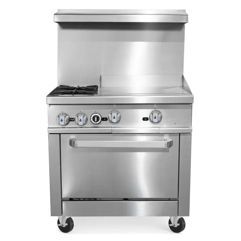 ProKitchen Series 36" Gas Range with 2 Burners, 24" Griddle & Oven, Natural Gas - 153,000 BTU