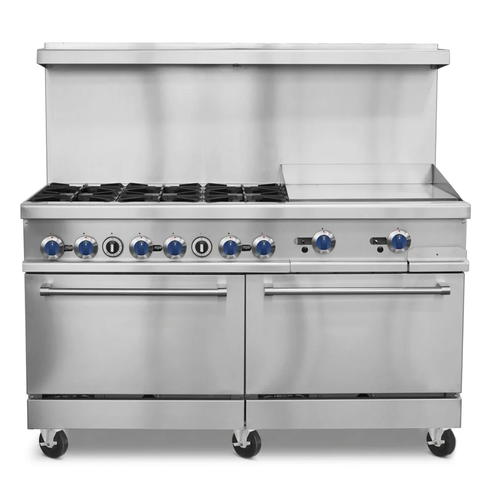 ProKitchen Series 60" Gas Range with 6 Burners, 24" Griddle & 2 Oven, Natural Gas - 306,000 BTU