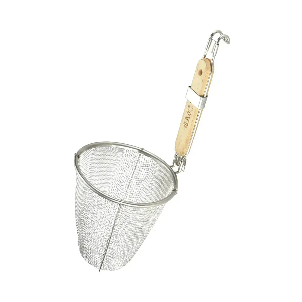 CAC China versatile stainless blanching basket, perfect for fryer, pasta, or salad stations in hotels and commercial restaurant kitchens.