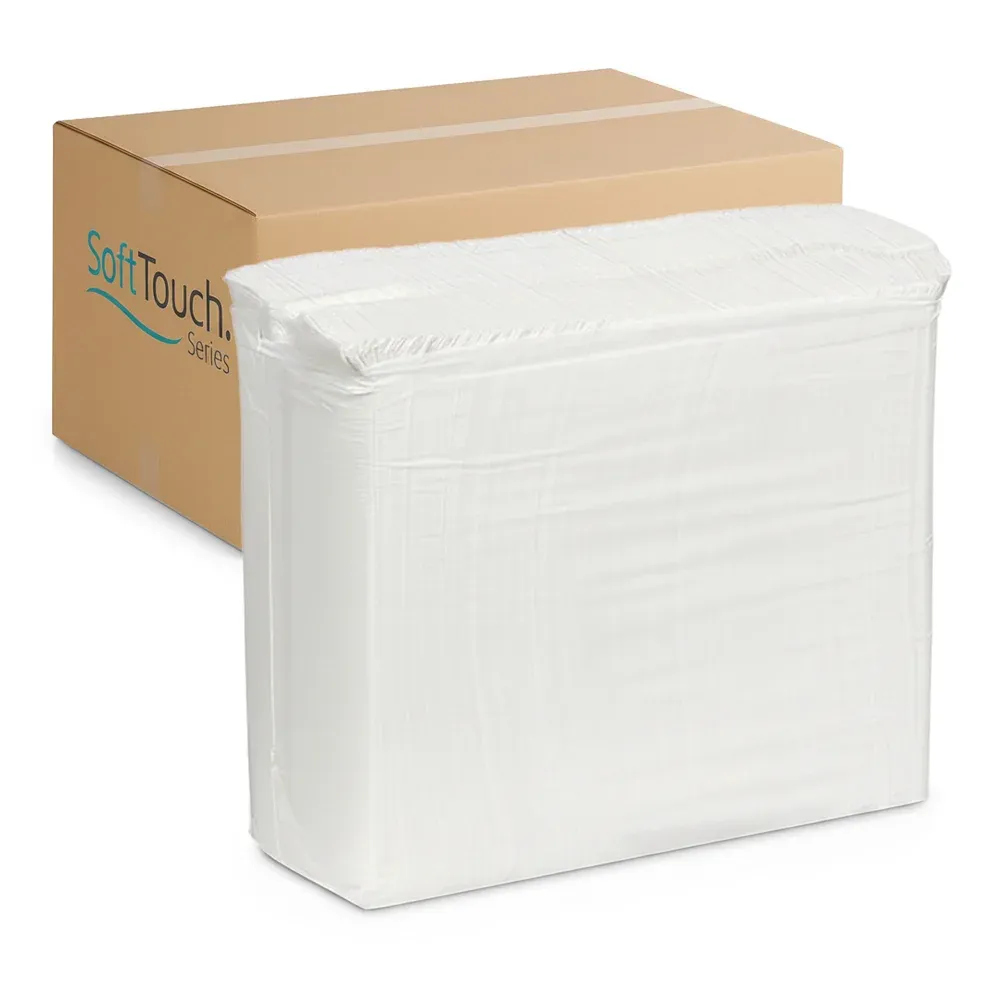 SoftTouch Series Tall Fold Dispenser Napkin, 6 x 13 in, 1-Ply, White, 10,000 Sheets/Case