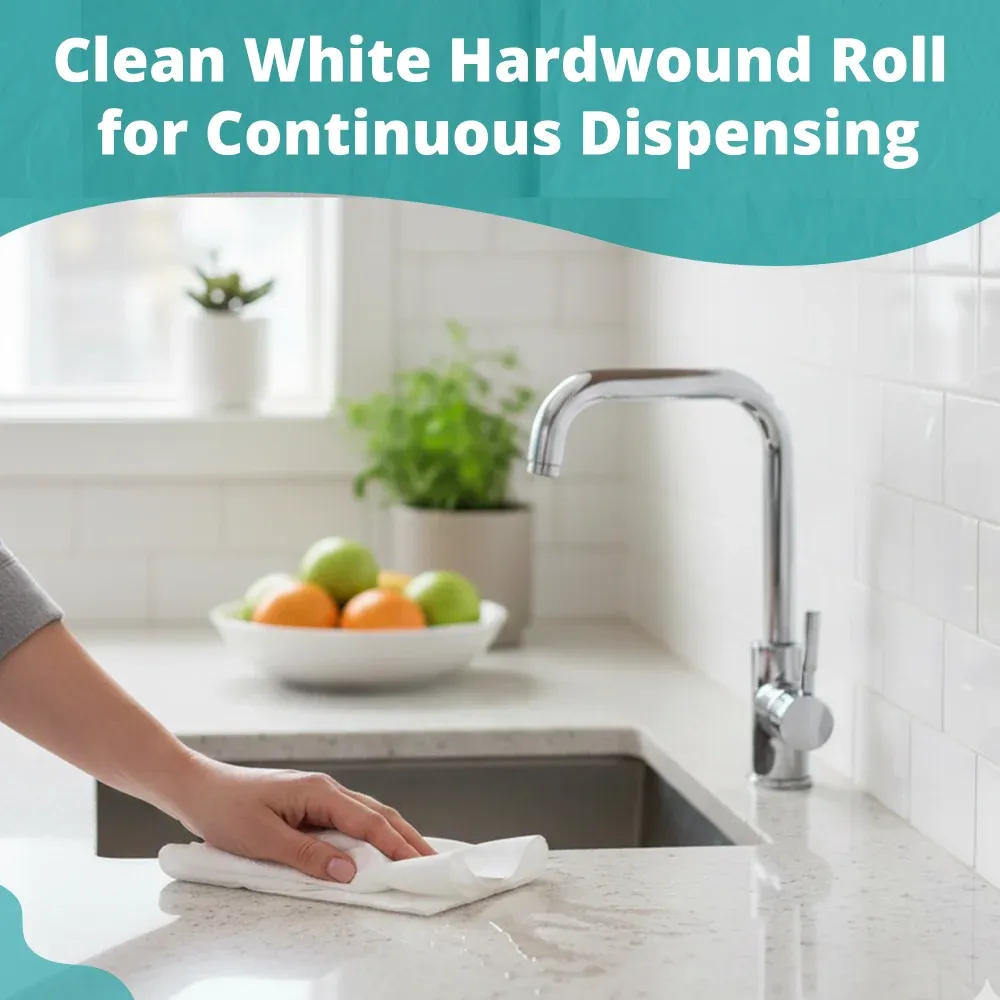 SoftTouch Series Hardwound Paper Towel, 5.25 x 10 in, White, 6 Rolls/Case