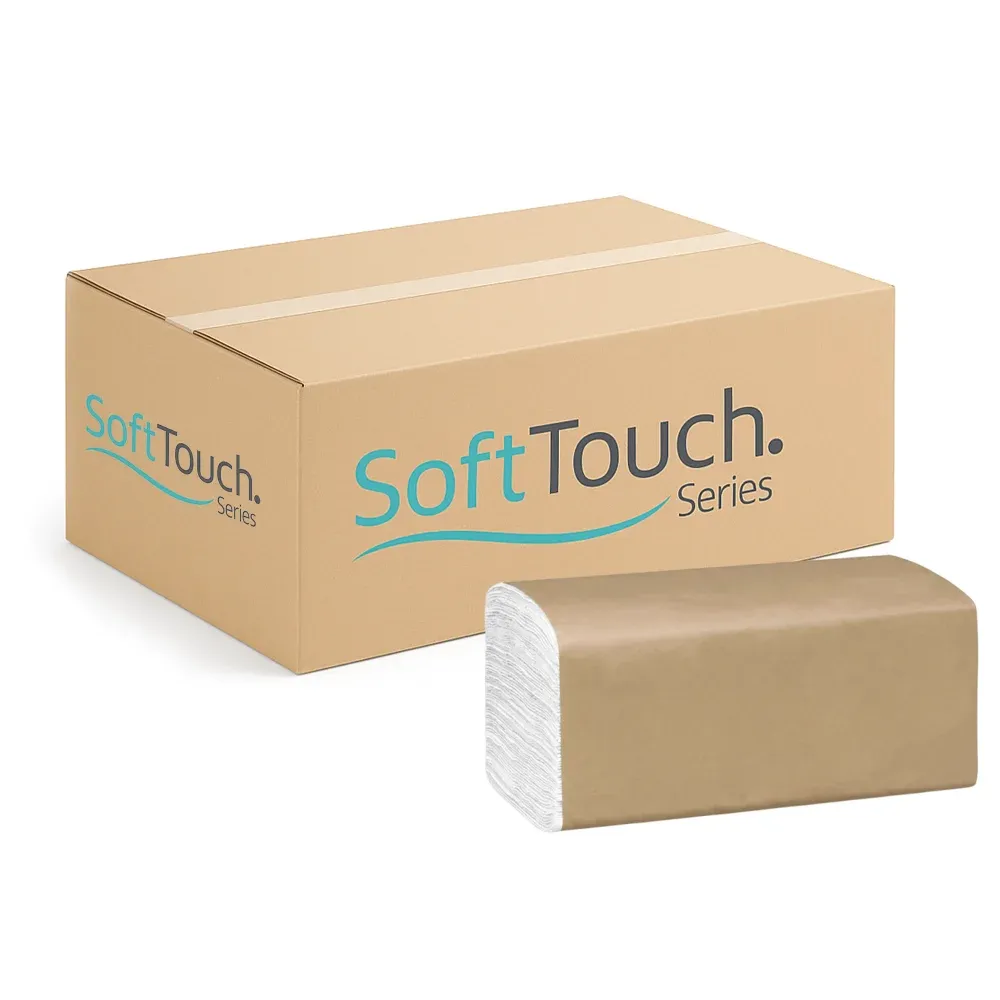 SoftTouch Series C-Fold Paper Towel, 11.42 x 10 in, White, 2376 Sheets/Case