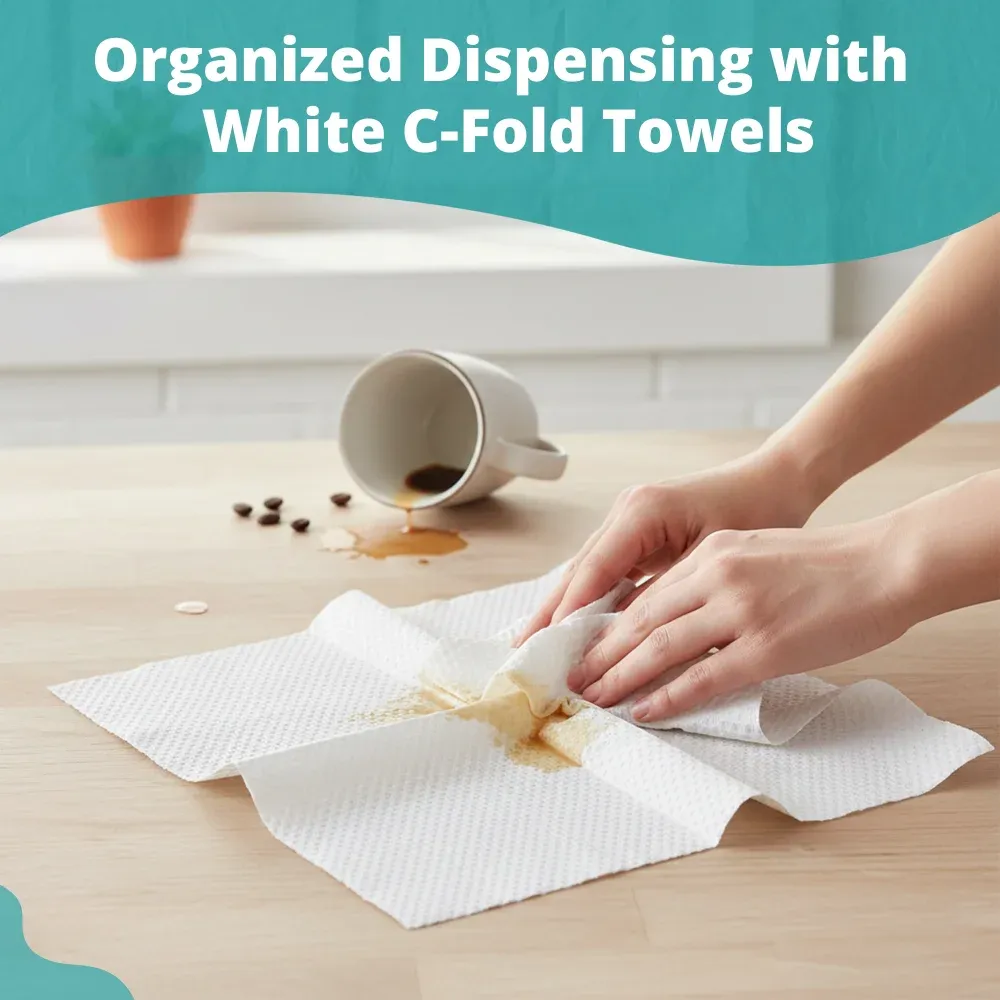 SoftTouch Series C-Fold Paper Towel, 11.42 x 10 in, White, 2376 Sheets/Case