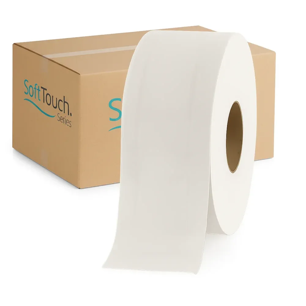 SoftTouch Series 9" Jumbo Bath Tissue Roll, 3.3" x 1000 ft, 2-Ply, 12/Case