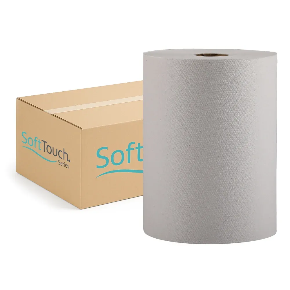 SoftTouch Series Premium Hardwound Paper Towel, 8 in x 350 ft, White, 1-Ply, 12 Rolls/Case
