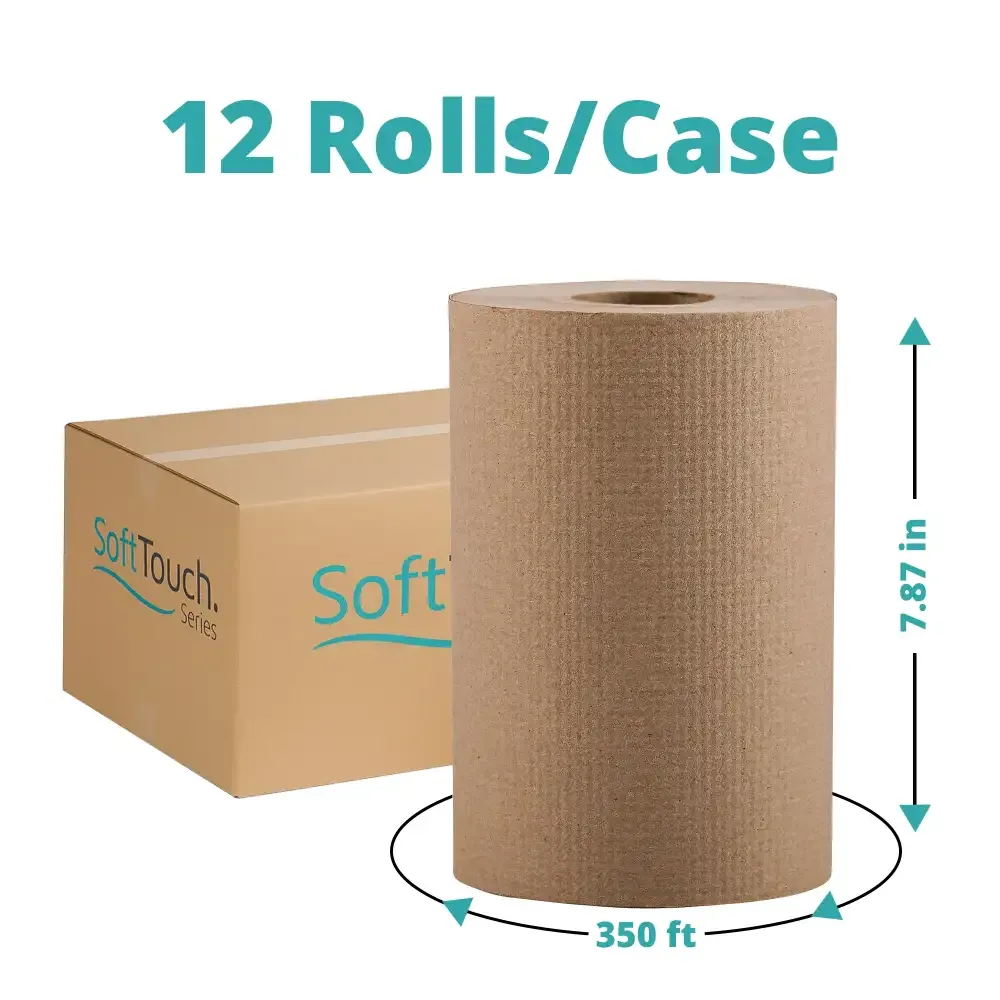 SoftTouch Series Hardwound Paper Towel, 7.87 in x 350 ft, White, 12 Rolls/Case