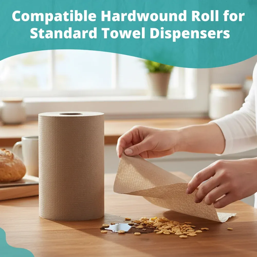 SoftTouch Series Hardwound Paper Towel, 7.87 in x 350 ft, White, 12 Rolls/Case