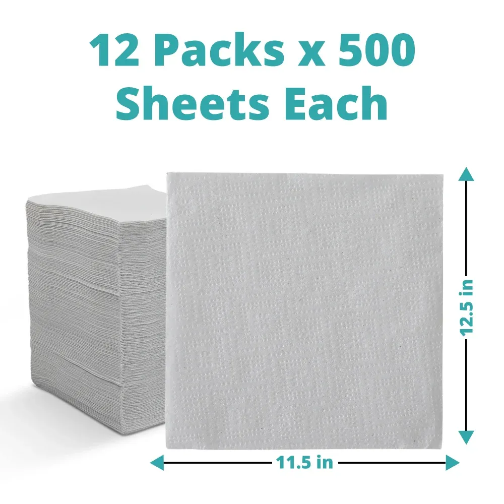 SoftTouch Series White Luncheon Napkin, 11.5 x 12.5 in, 1-Ply, 1/4 Fold, 6000 Sheets/Case