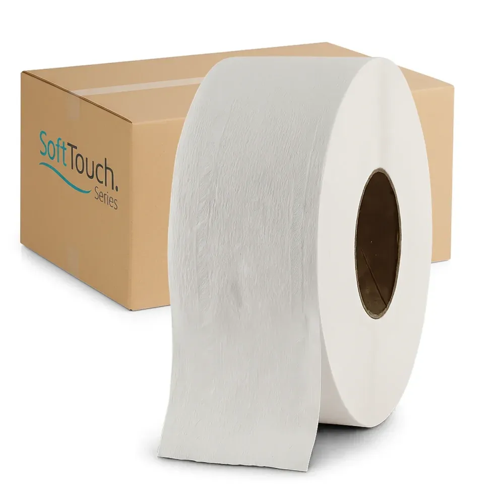 SoftTouch Series 9" Jumbo Bath Tissue Roll, 3.3" x 700 ft, 2-Ply, 12 Rolls/Case