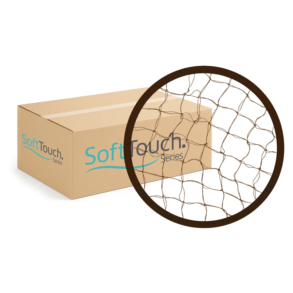 SoftTouch Series 24" Latex Free Hairnet Cap, Dark Brown, 144/Case