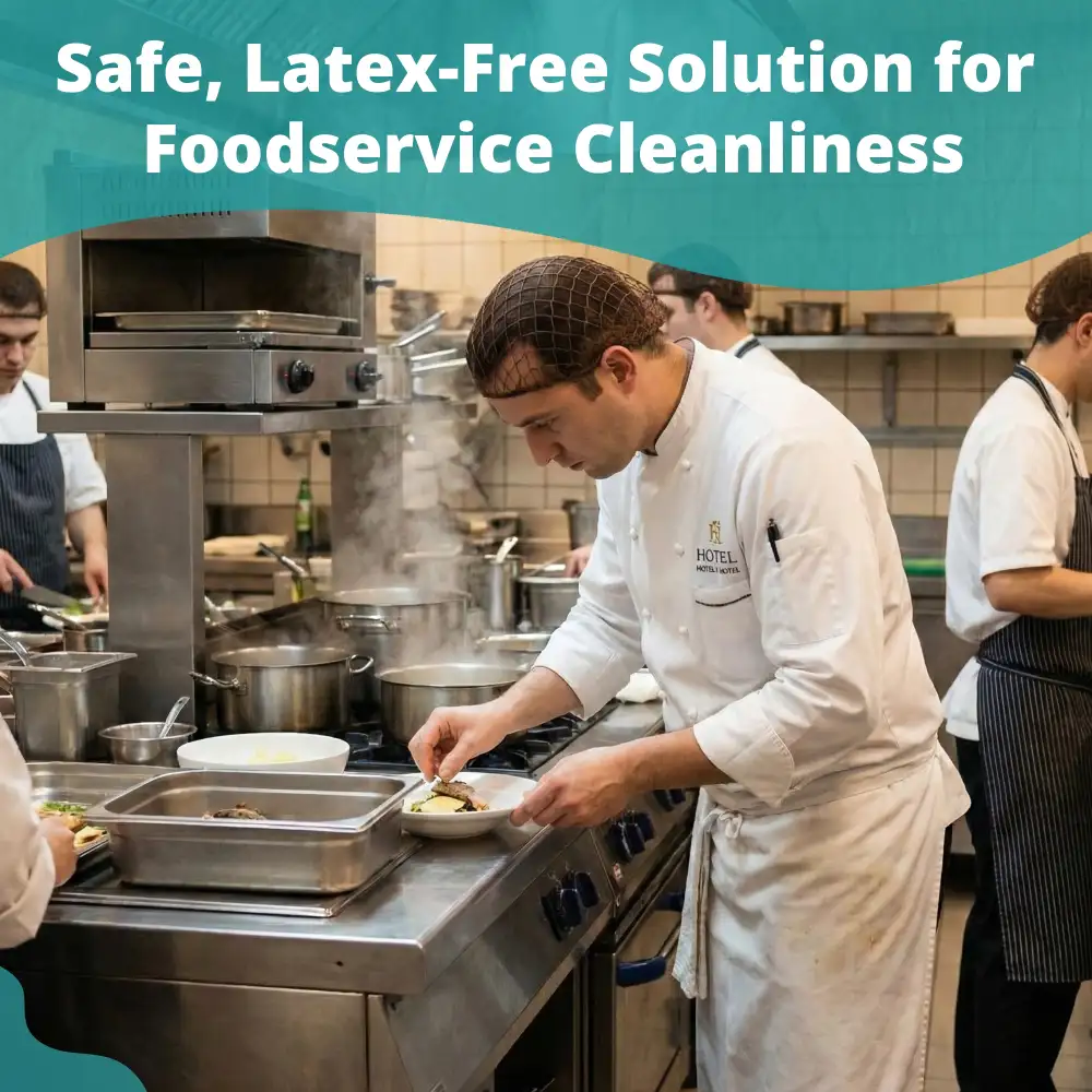 SoftTouch Series 24" Latex Free Hairnet Cap, Dark Brown, 144/Case