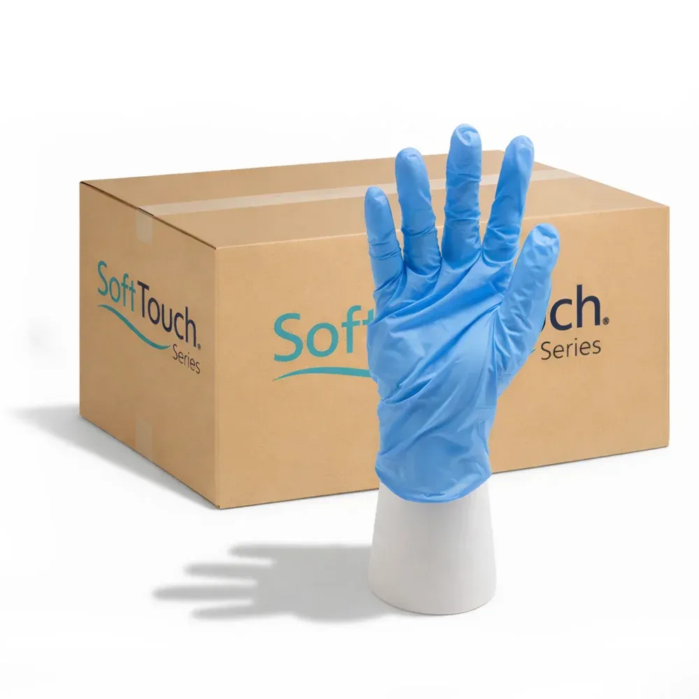 SoftTouch Series Powder-Free Disposable Nitrile Gloves for Foodservice, Blue, Extra Large, 1000/Case