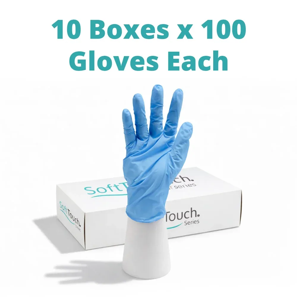 SoftTouch Series Powder-Free Disposable Nitrile Gloves for Foodservice, Blue, Extra Large, 1000/Case