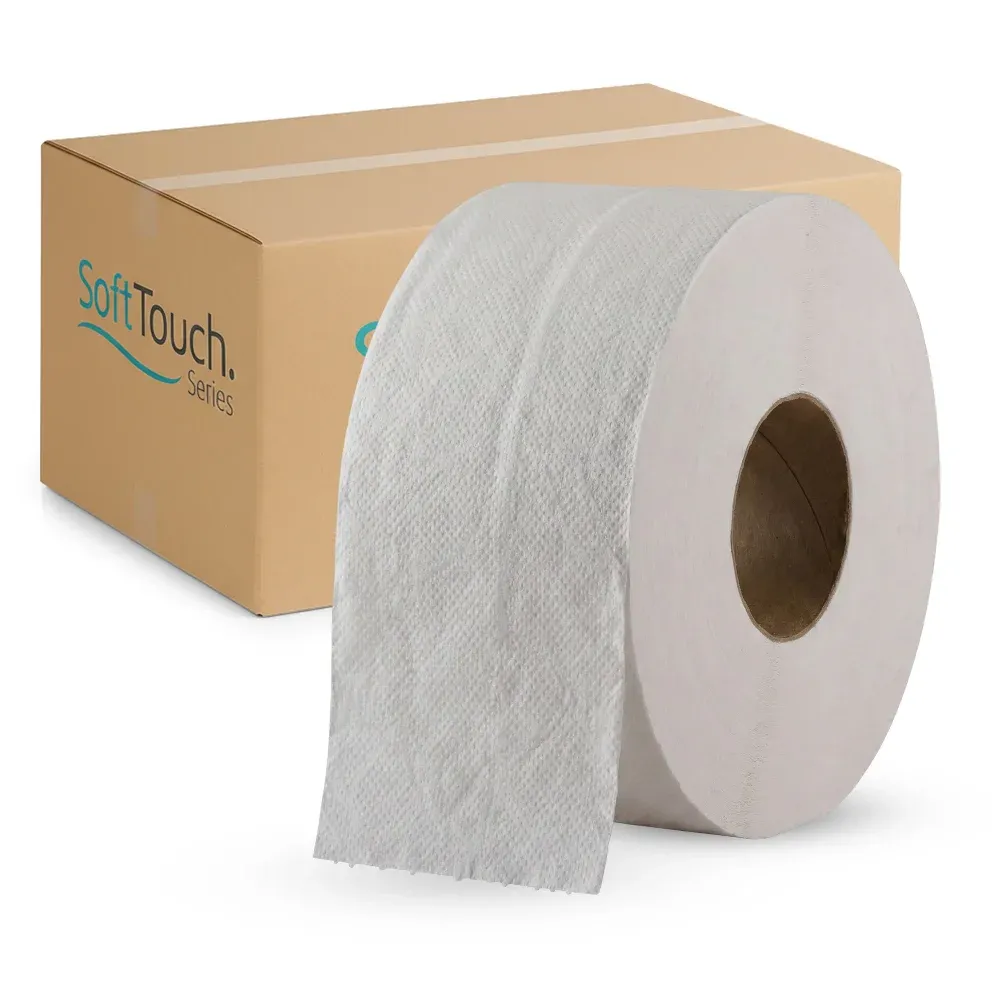 SoftTouch Series Jumbo Bath Tissue Roll, 9" x 1000 ft, 2-Ply, 12 Rolls/Case