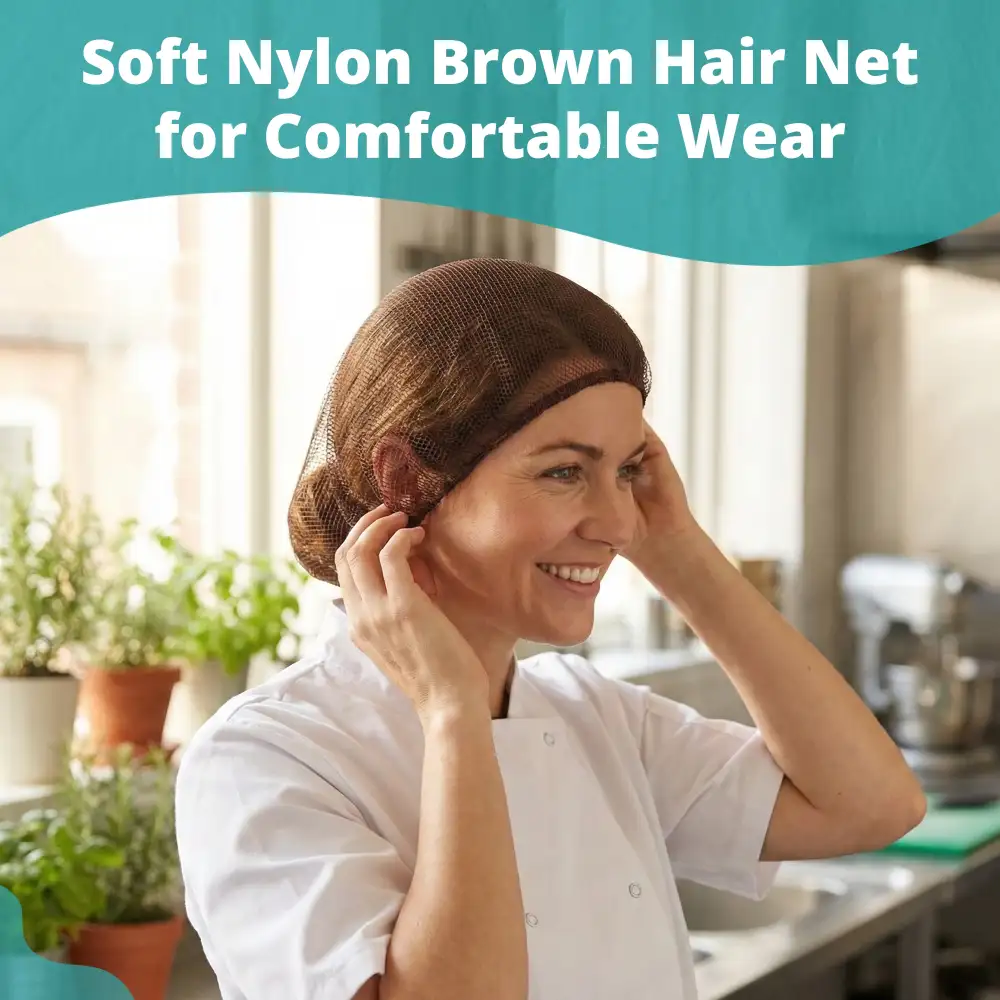 SoftTouch Series 21" Nylon Hairnet Cap, Brown, 1000/Case