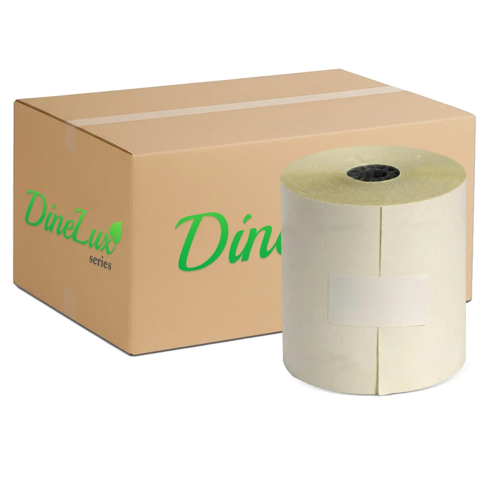 Dinelux Series Carbonless Register Rolls 3" x 100', 2-Ply, 30 Rolls/Case