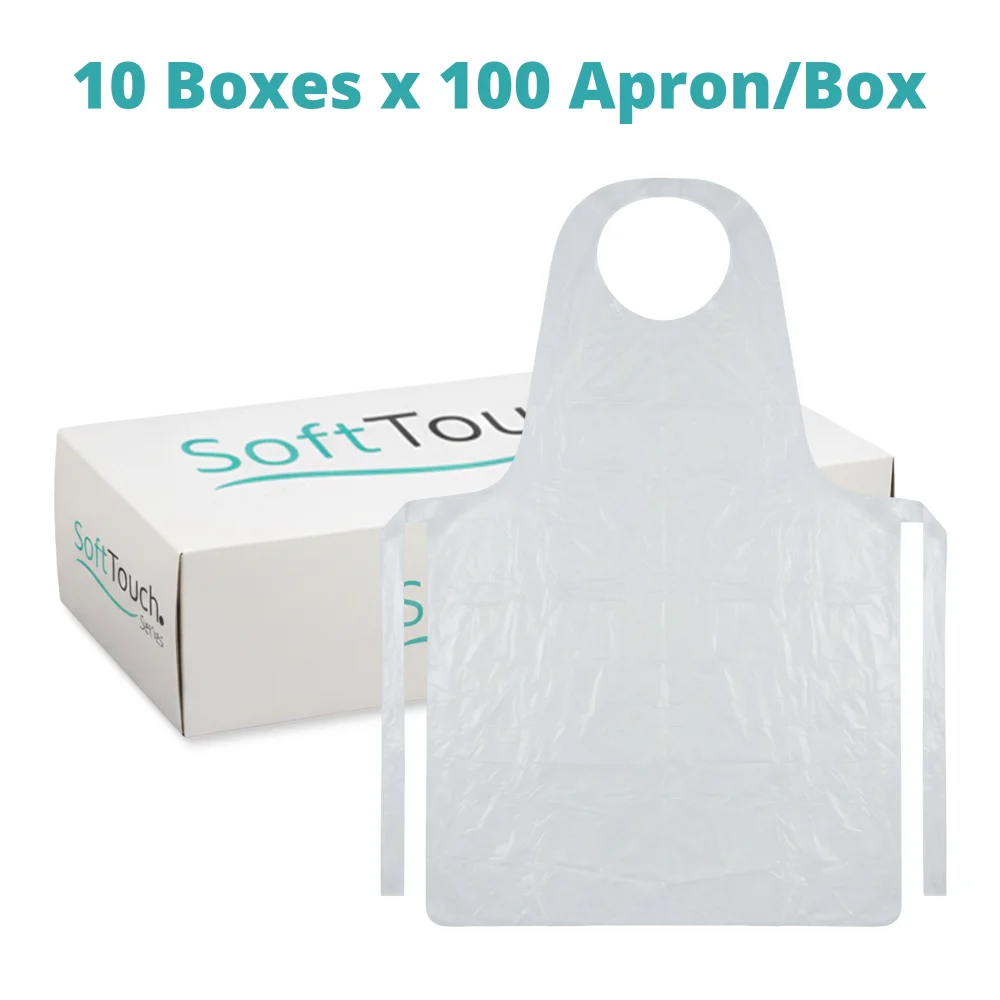 SoftTouch Series 24" x 42" Polyethylene Apron, 13 Microns, 0.511 MIL, 1000/Case