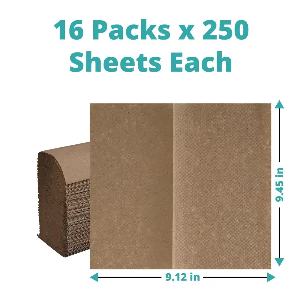 SoftTouch Series Single Fold Paper Towel, 9 x 9 in, Natural, 4000 Sheets/Case