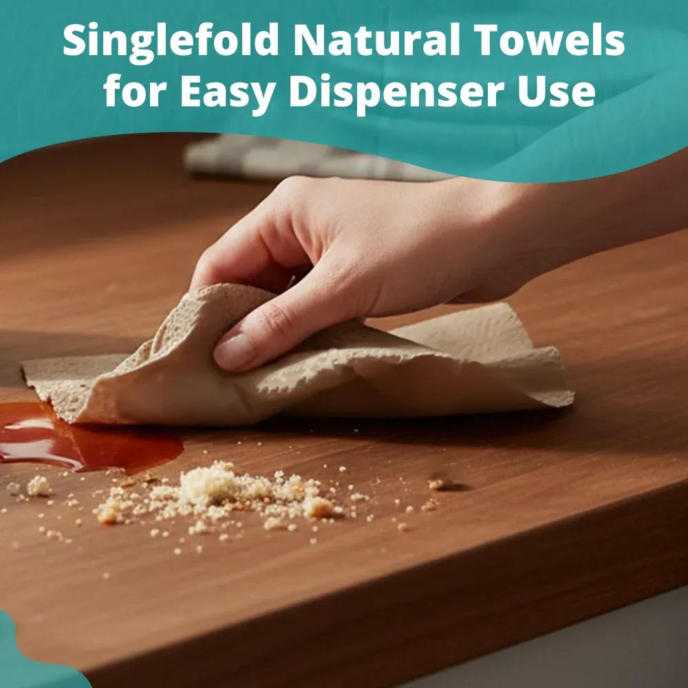 SoftTouch Series Single Fold Paper Towel, 9 x 9 in, Natural, 4000 Sheets/Case