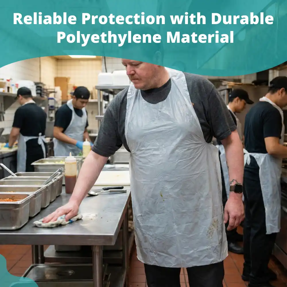 SoftTouch Series 28" x 46" Polyethylene Apron, 13 Microns, 0.511 MIL, 1000/Case