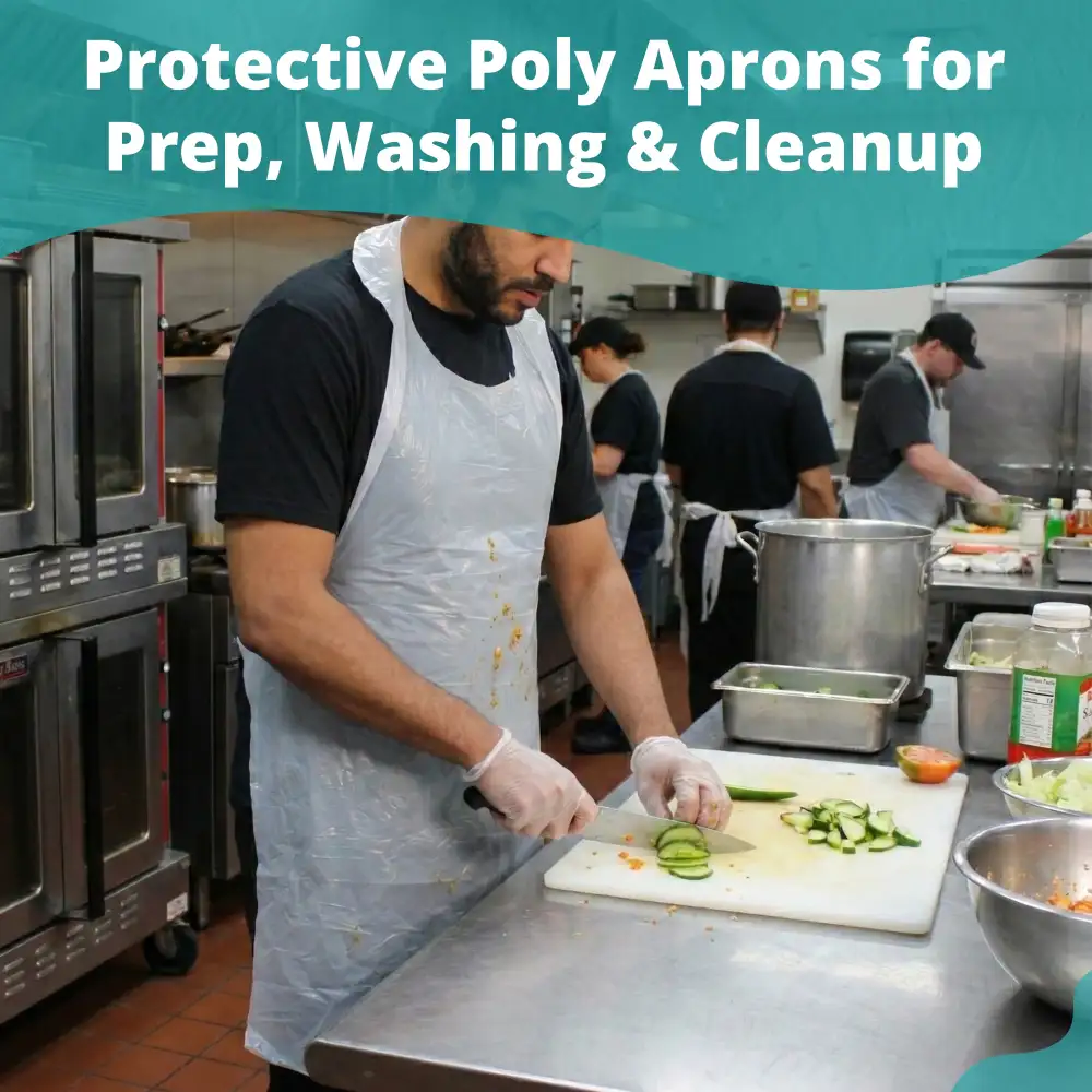 SoftTouch Series 28" x 46" Polyethylene Apron, 13 Microns, 0.511 MIL, 1000/Case