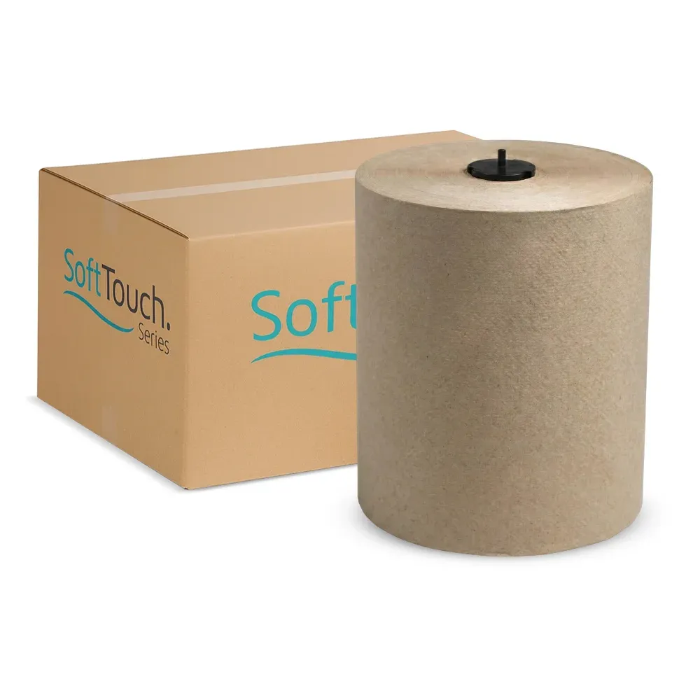 SoftTouch Series Hand Paper Towel, 7.7 in x 700 ft, Natural, 1-Ply, 6 Rolls/Case