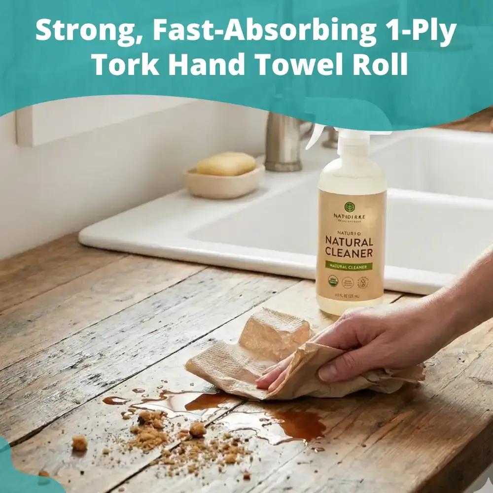 SoftTouch Series Hand Paper Towel, 7.7 in x 700 ft, Natural, 1-Ply, 6 Rolls/Case