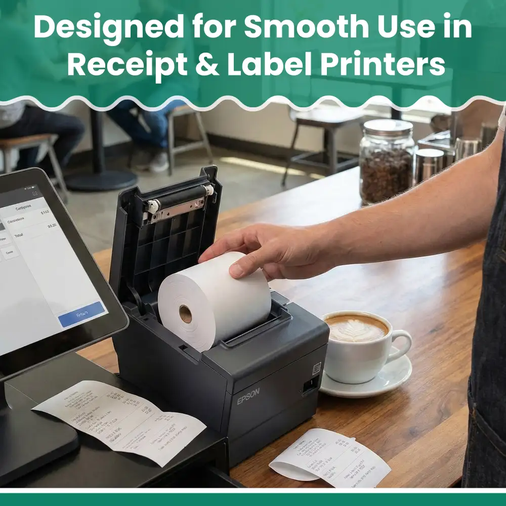 Dinelux Series Thermal POS Paper Roll, 3.13" x 230', 50 Rolls/Case