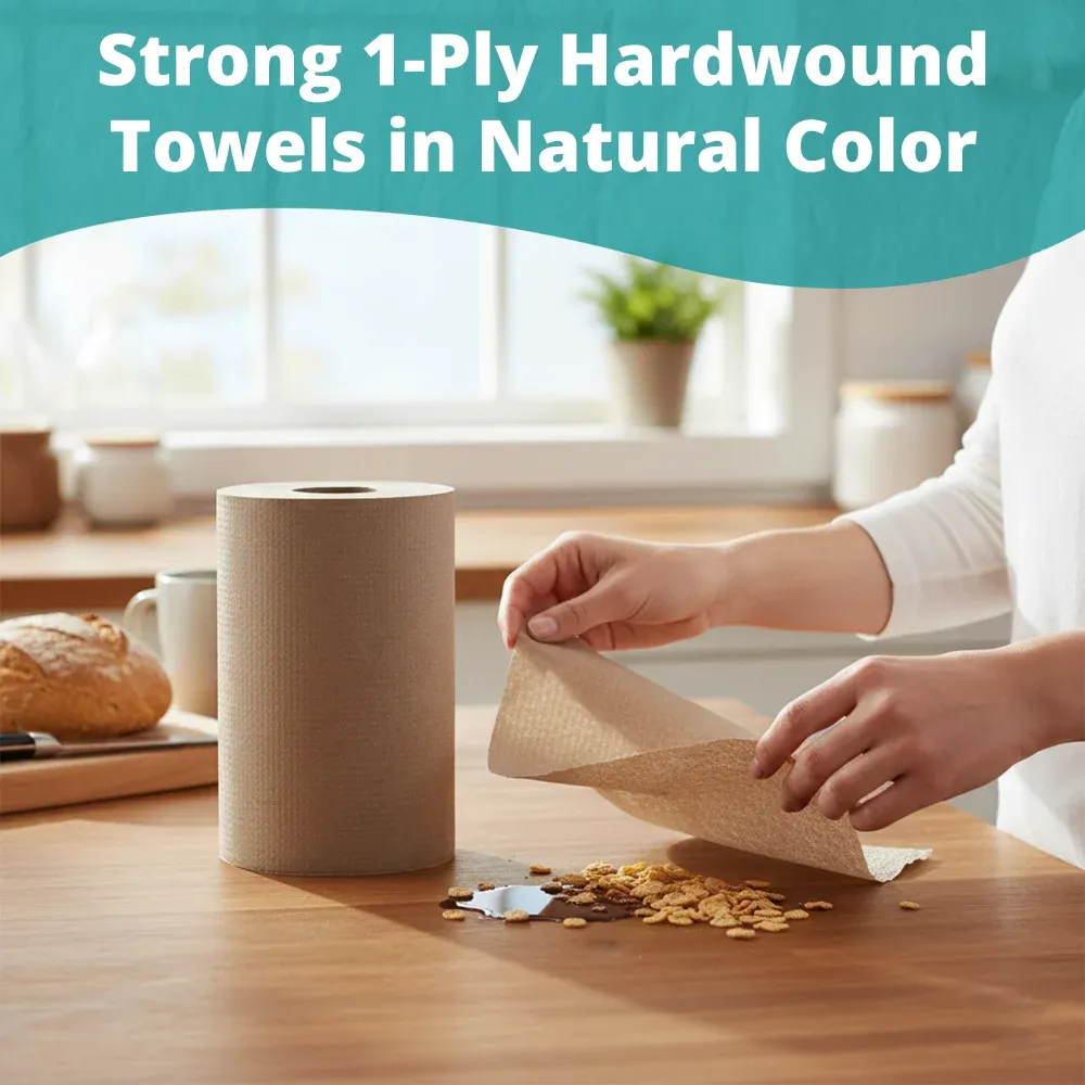 SoftTouch Series Hardwound Paper Towel, 7.8" x 800', Natural, 12 Rolls/Case