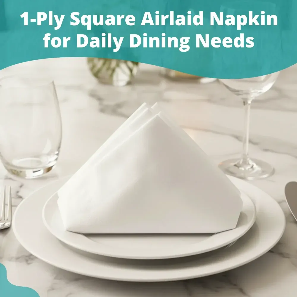 SoftTouch Series White Dinner Napkin, 15.75 x 15.75 in, 1-Ply, Flat, 1000 Sheets/Case