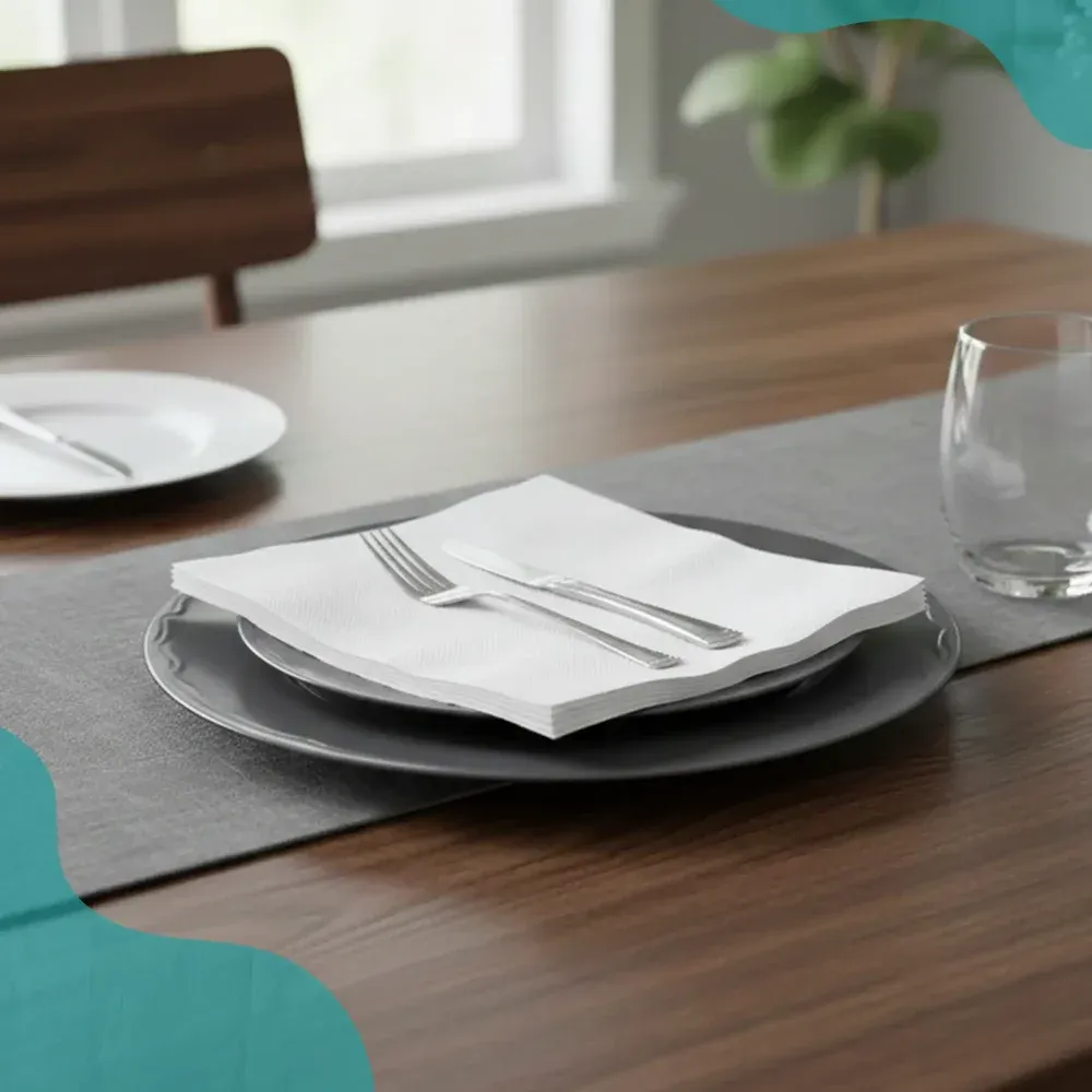 SoftTouch Series White Dinner Napkin, 15.75 x 15.75 in, 1-Ply, Flat, 1000 Sheets/Case