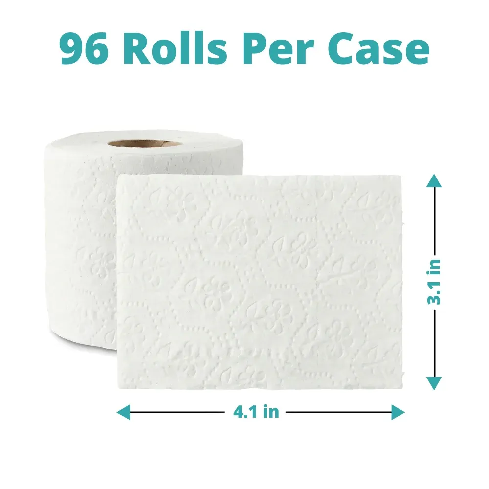 SoftTouch Series Bath Tissue Roll, 4.1 x 3.1 in, 2-Ply, 96 Rolls/Case