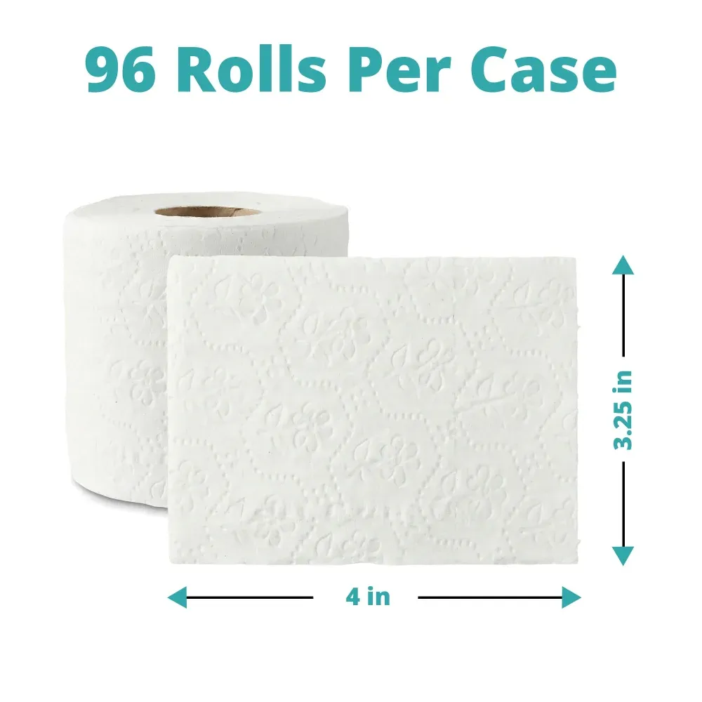 SoftTouch Series Premium Bath Tissue Roll, 4 x 3.25 in, 2-Ply, 96 Rolls/Case