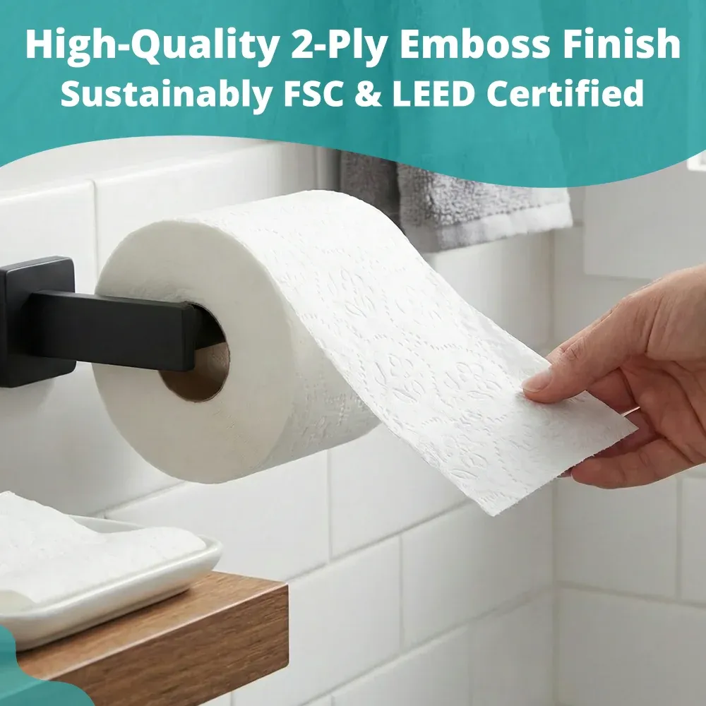 SoftTouch Series Premium Bath Tissue Roll, 4 x 3.25 in, 2-Ply, 96 Rolls/Case