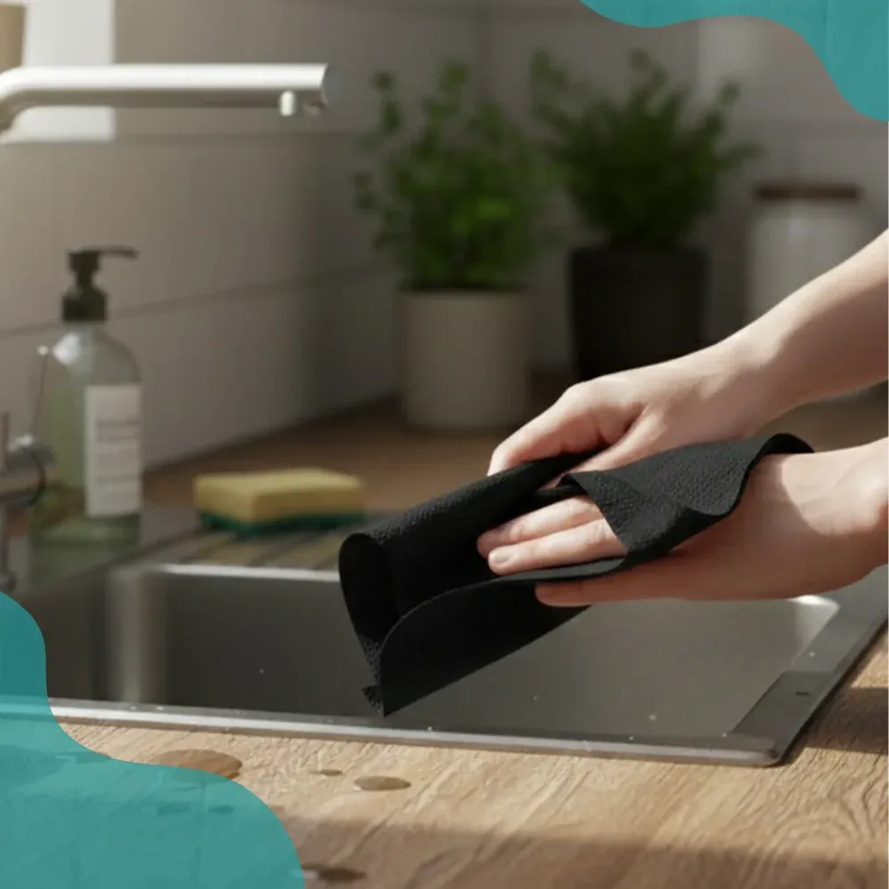 SoftTouch Series Black Beverage Napkin, 9 x 9 in, 2-Ply, 1000 Sheets/Case