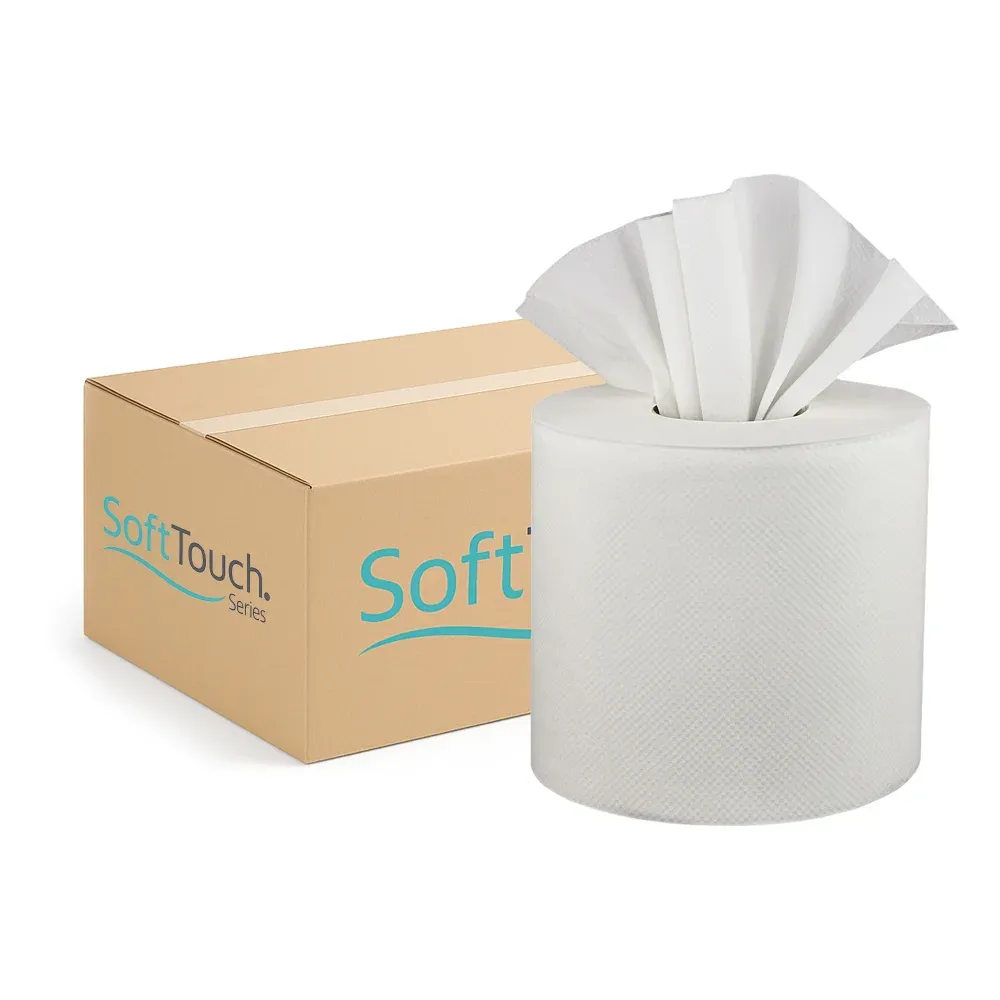 SoftTouch Series Center Pull Paper Towel, 7 x 10.9 in, White, 2-Ply, 3630 Sheets/Case