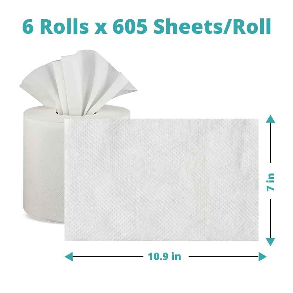 SoftTouch Series Center Pull Paper Towel, 7 x 10.9 in, White, 2-Ply, 3630 Sheets/Case