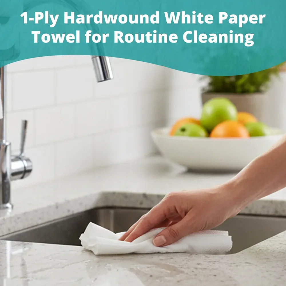 SoftTouch Series Hardwound Paper Towel, 7 in x 850 ft, White, 6 Rolls/Case