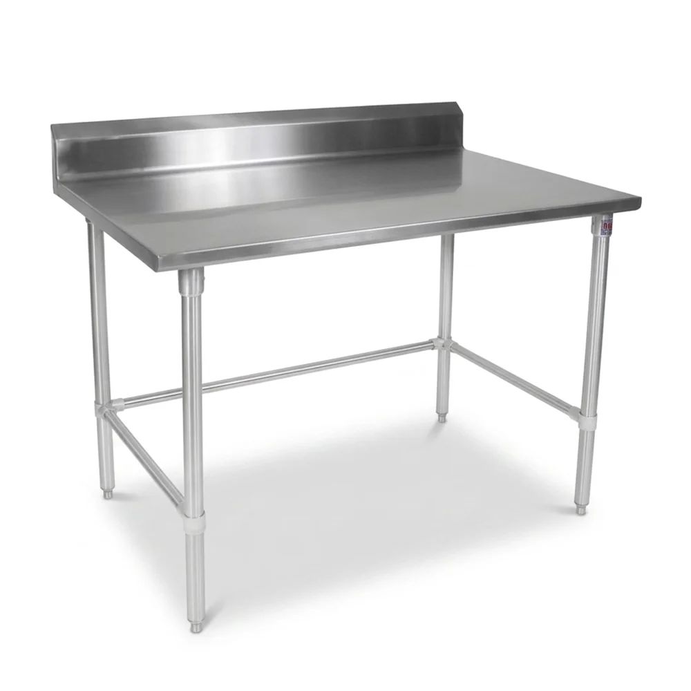 John Boos ST4R5-3060SBK 60" 14 Gauge Work Table with 300 Series Stainless Top, 5" Backsplash