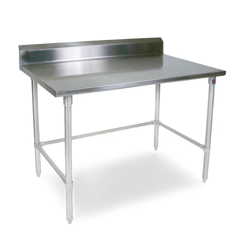 John Boos ST4R5-3072SBK 72" 14 Gauge Work Table with 300 Series Stainless Top, 5" Backsplash