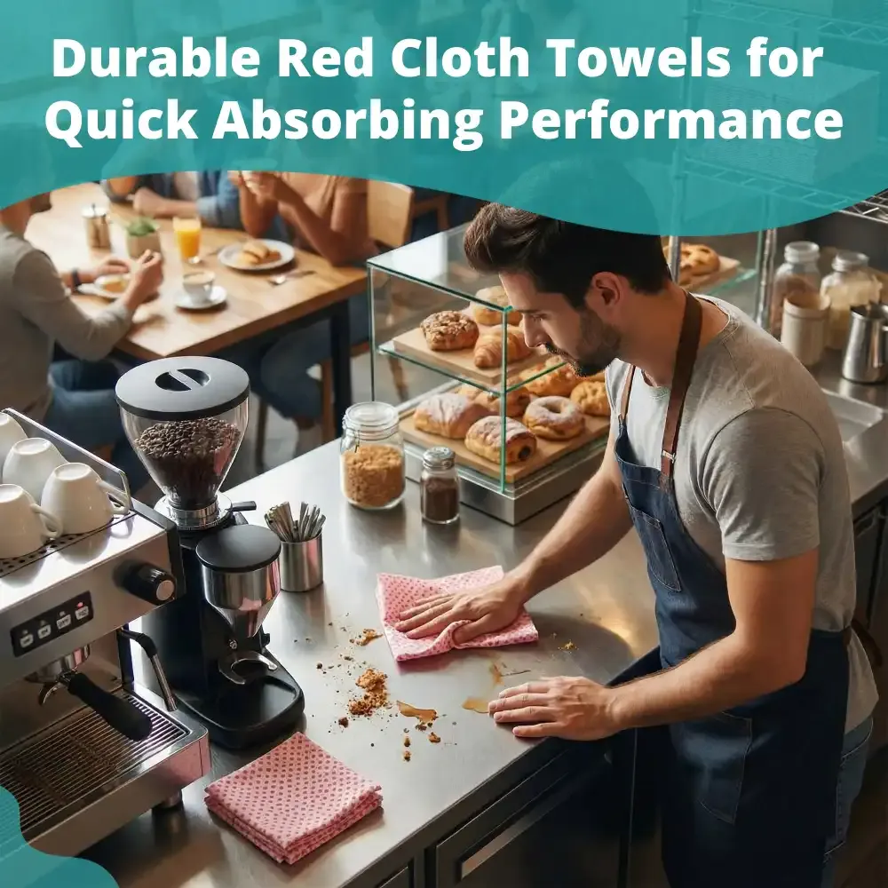 SoftTouch Series Food Service Cloth, Red, 200 Sheets/Case