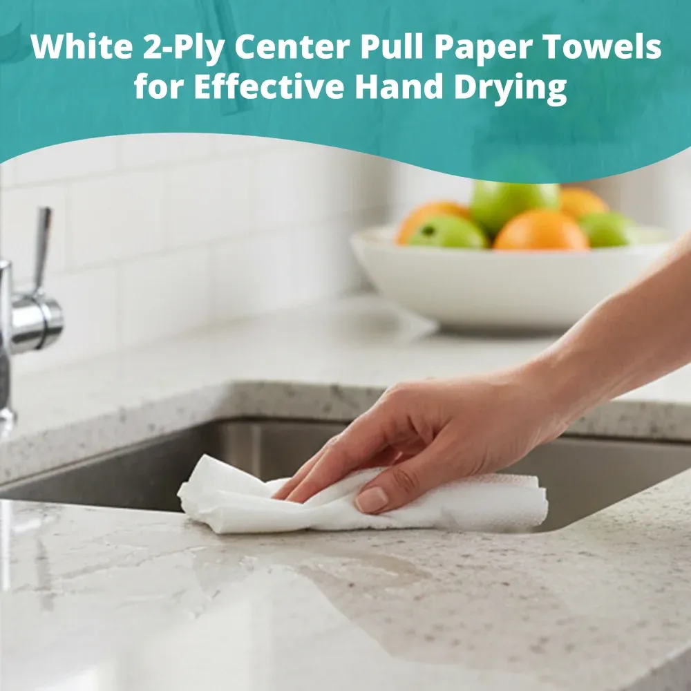 SoftTouch Series Center Pull Paper Towel, 7.6 x 9 in, White, 2-Ply, 3600 Sheets/Case