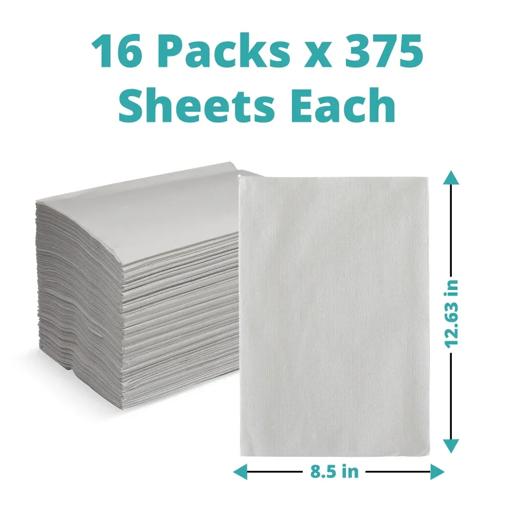 SoftTouch Series Interfolded Dispenser Napkin, 12.6 x 8.5 in, 1-Ply, 1/4 Fold, White, 6000 Sheets/Case