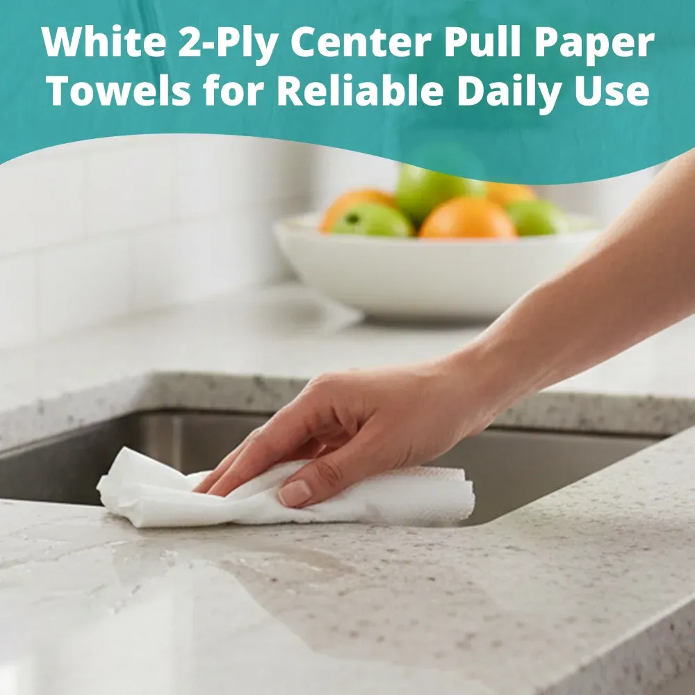 SoftTouch Series Center Pull Paper Towel, 7.6 x 8.9 in, White, 2-Ply, 3600 Sheets/Case