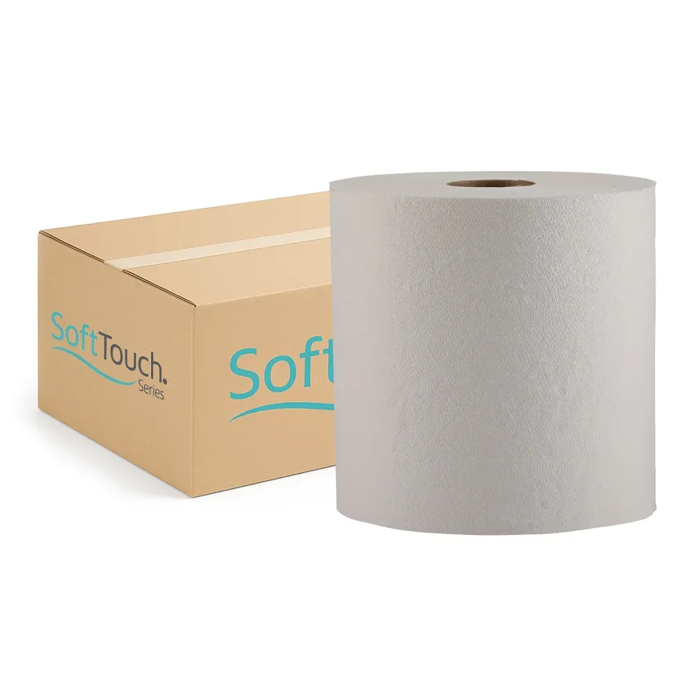 SoftTouch Series Premium Hardwound Paper Towel, 8 in x 800 ft, White, 1-Ply, 6 Rolls/Case