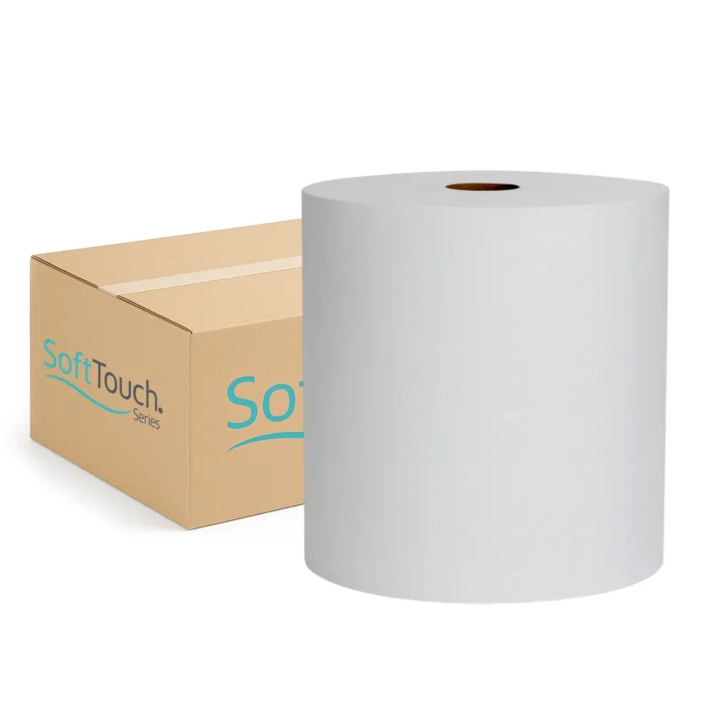SoftTouch Series Hardwound Paper Towel, 7.8 in x 800 ft, White, 1-Ply, 6 Rolls/Case