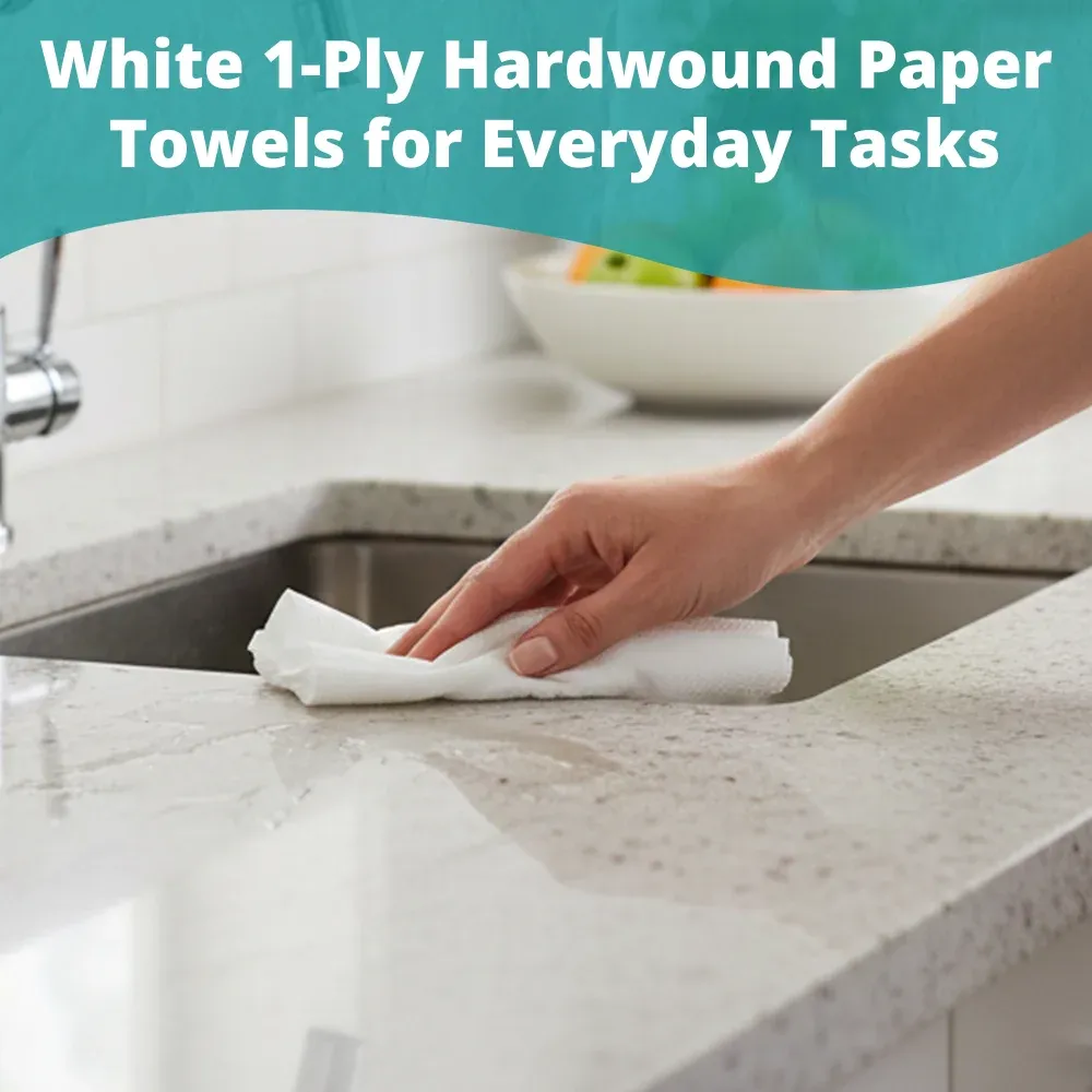 SoftTouch Series Hardwound Paper Towel, 7.8 in x 800 ft, White, 1-Ply, 6 Rolls/Case