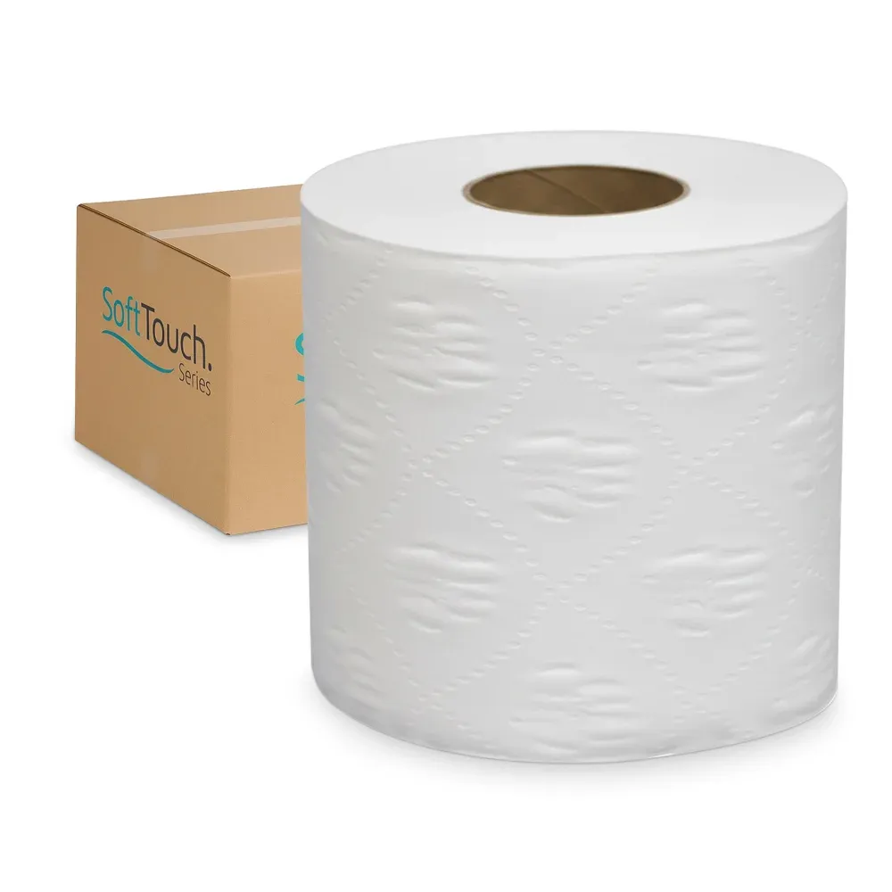 SoftTouch Series Antigua Bath Tissue Roll, 3.9 x 3.1 in, 2-Ply, 96 Rolls/Case