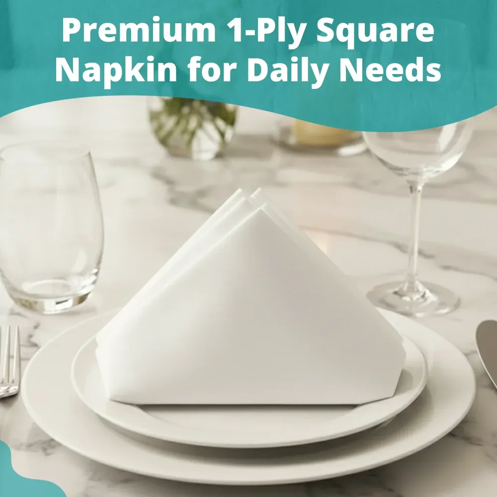 SoftTouch Series White Beverage Napkin, 9 x 9 in, 1-Ply, 4000 Sheets/Case