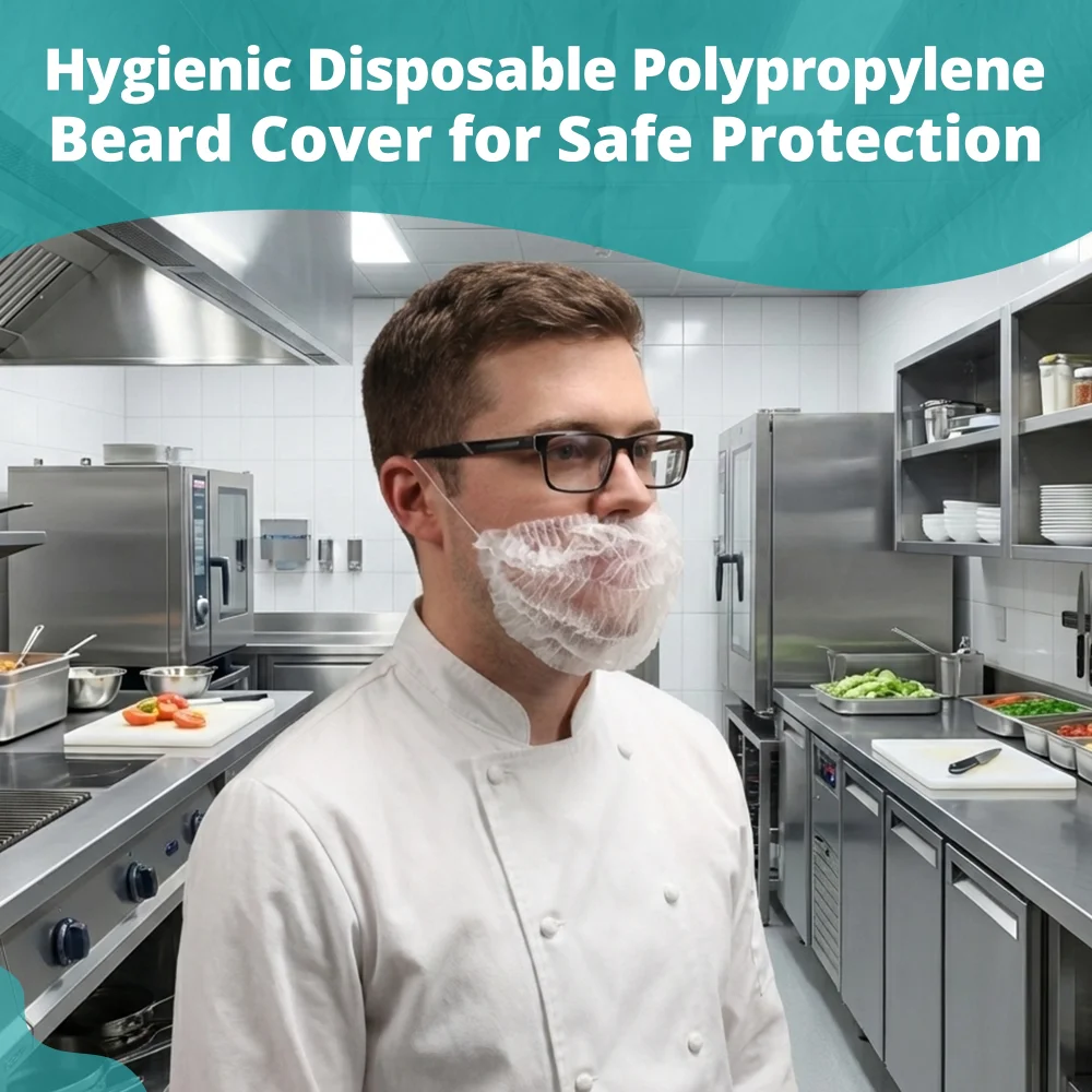 SoftTouch Series Disposable Polypropylene Beard Cover, White, 1000/Case